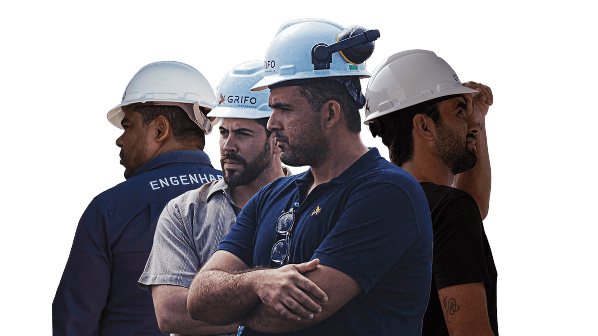 Equipe GRIFO Engenharia em obra